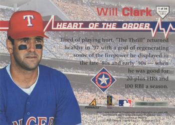 1997 Score - Heart of the Order #1 Will Clark Back