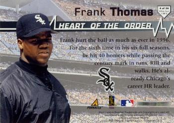 1997 Score - Heart of the Order #4 Frank Thomas Back