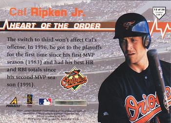 1997 Score - Heart of the Order #12 Cal Ripken Jr. Back