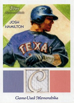 2010 Topps National Chicle - Relics #NCR-JH Josh Hamilton Front