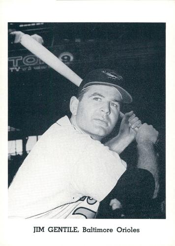 1963 Jay Publishing Baltimore Orioles #NNO Jim Gentile Front