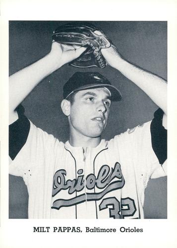 1963 Jay Publishing Baltimore Orioles #NNO Milt Pappas Front