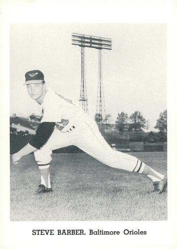 1964 Jay Publishing Baltimore Orioles #NNO Steve Barber Front