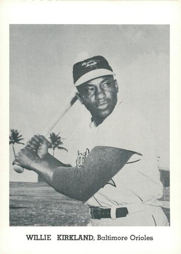 1964 Jay Publishing Baltimore Orioles #NNO Willie Kirkland Front