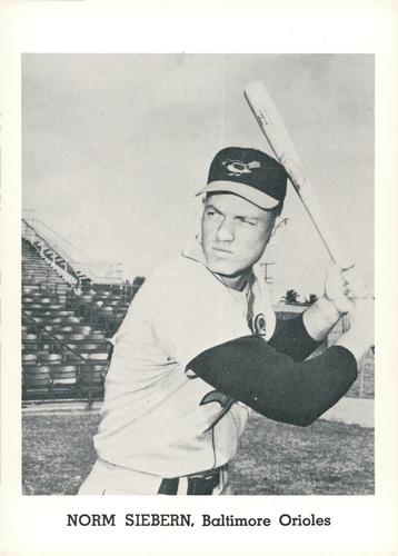 1964 Jay Publishing Baltimore Orioles #NNO Norm Siebern Front