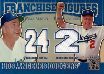 2001 Topps Tribute - Franchise Figures Relics #RM-AL Walter Alston / Tommy Lasorda Front