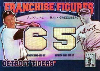 2001 Topps Tribute - Franchise Figures Relics #RM-KG Al Kaline / Hank Greenberg Front