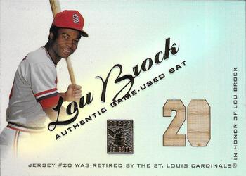 2001 Topps Tribute - Game Bat Relics #RBLB Lou Brock Front