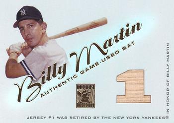 2001 Topps Tribute - Game Bat Relics #RBBM Billy Martin Front