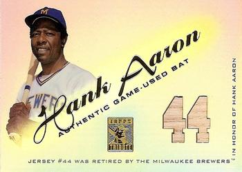 2001 Topps Tribute - Game Bat Relics #RBHAB Hank Aaron Front
