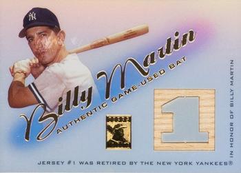 2001 Topps Tribute - Game Bat Relics Stencils #RB-BM Billy Martin Front