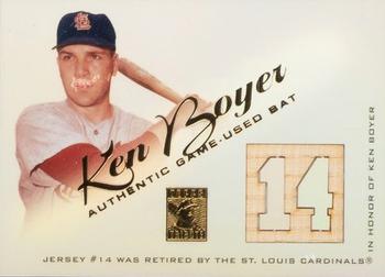 2001 Topps Tribute - Game Bat Relics Stencils #RB-KB Ken Boyer Front
