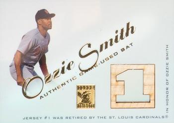 2001 Topps Tribute - Game Bat Relics Stencils #RB-OS Ozzie Smith Front