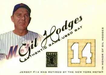 2001 Topps Tribute - Game Bat Relics Stencils #RB-GH Gil Hodges Front