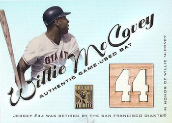 2001 Topps Tribute - Game Bat Relics Stencils #RB-WM Willie McCovey Front