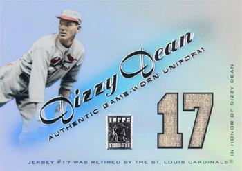 2001 Topps Tribute - Game Worn Relics #RJ-DD Dizzy Dean Front