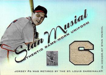 2001 Topps Tribute - Game Worn Relics #RJ-SM Stan Musial Front
