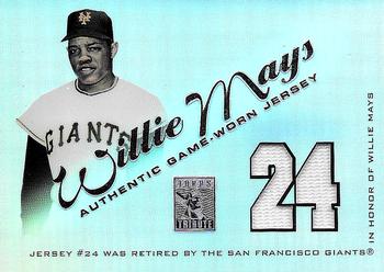 2001 Topps Tribute - Game Worn Relics #RJ-WMW Willie Mays Front