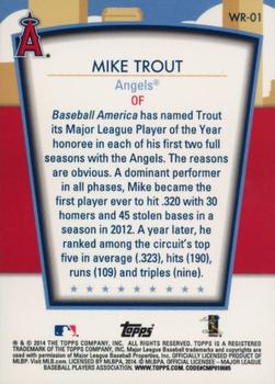 2014 Topps All-Star FanFest #WR-01 Mike Trout Back