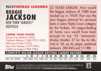 2010 Topps - Vintage Legends Collection #VLC3 Reggie Jackson Back