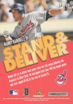 1997 Score - Stand & Deliver #17 Manny Ramirez Back