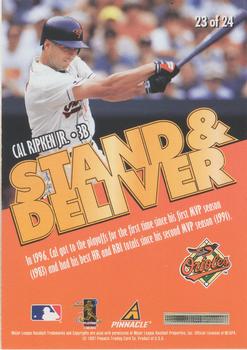 1997 Score - Stand & Deliver #23 Cal Ripken Jr. Back