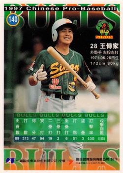 1997 CPBL Diamond Series #140 Chuen-Chia Wang Back