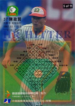 1997 CPBL Diamond Series - HR Hitters #5 Cheng-Hsien Chen Back