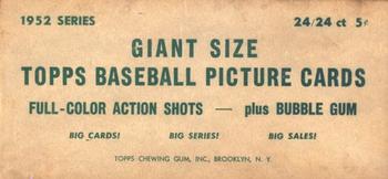 1952 Topps - Advertising Panels #NNO Wally Westlake / Dizzy Trout / Irv Noren Back