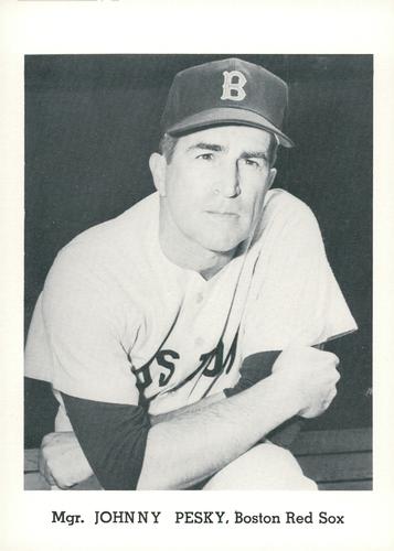 1963 Jay Publishing Boston Red Sox Set B #NNO Johnny Pesky Front