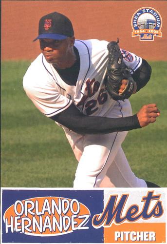 2008 New York Mets Summer at Shea Photocards #14 Orlando Hernandez Front