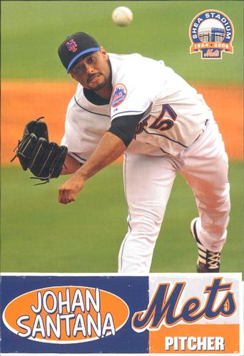 2008 New York Mets Summer at Shea Photocards #22 Johan Santana Front