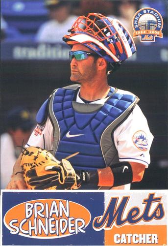 2008 New York Mets Summer at Shea Photocards #23 Brian Schneider Front