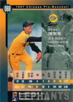 1997 CPBL C&C Series #066 Hsien-Chang Chen Back