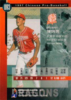 1997 CPBL C&C Series #093 Ping-Nan Chen Back