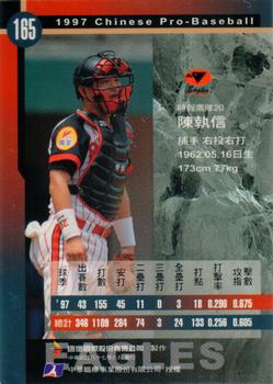 1997 CPBL C&C Series #165 Chi-Hsin Chen Back