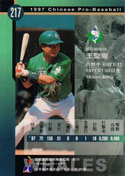 1997 CPBL C&C Series #217 Sheng-Che Wang Back