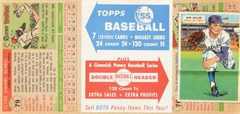 1955 Topps - Advertising Panels #2 Danny Schell / Jake Thies / Howie Pollet Back