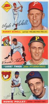 1955 Topps - Advertising Panels #2 Danny Schell / Jake Thies / Howie Pollet Front