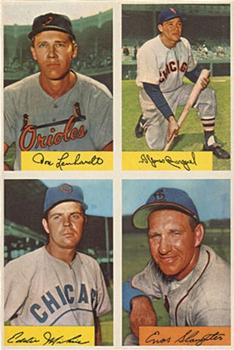 1954 Bowman - Advertising Strips #NNO Don Lenhardt / Eddie Miksis / Chico Carrasquel / Enos Slaughter Front