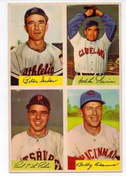 1954 Bowman - Advertising Strips #NNO Pete Suder / Paul LaPalme / Mike Garcia / Bobby Adams Front