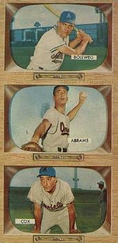 1955 Bowman - Advertising Strips #NNO Don Bollweg / Cal Abrams / Billy Cox Front