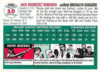 1995 Topps Archives Brooklyn Dodgers #66 Jackie Robinson Back
