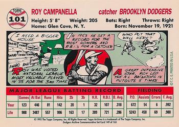 1995 Topps Archives Brooklyn Dodgers #149 Roy Campanella Back