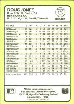 1989 Donruss Baseball's Best #173 Doug Jones Back