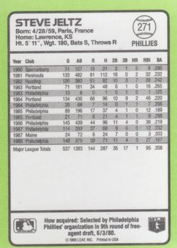 1989 Donruss Baseball's Best #271 Steve Jeltz Back