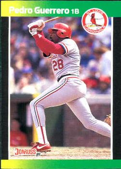 1989 Donruss Baseball's Best #75 Pedro Guerrero Front