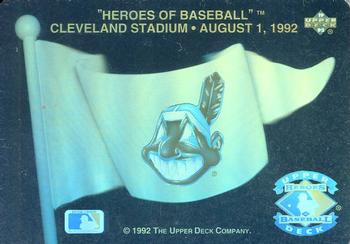 1992 Upper Deck - Heroes of Baseball Pennant Holograms #NNO Cleveland Indians Front