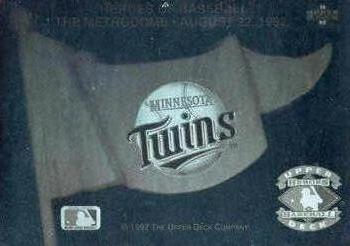 1992 Upper Deck - Heroes of Baseball Pennant Holograms #NNO Minnesota Twins Front