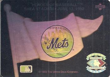 1992 Upper Deck - Heroes of Baseball Pennant Holograms #NNO New York Mets Front